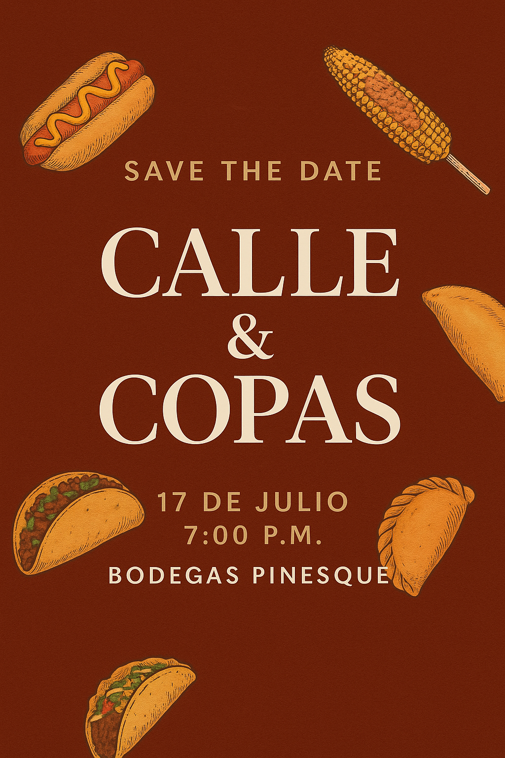 CALLE Y COPAS: Vino + comida callejera 🌭🌽🌮🍷