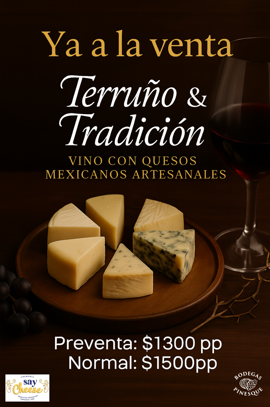 TERRUÑO Y TRADICIÓN: Cata Vertical 5 de Pinesque & Quesos Artesanales Mexicanos