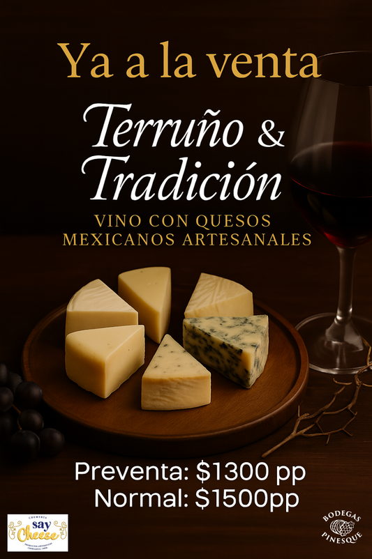 TERRUÑO Y TRADICIÓN: Cata Vertical 5 de Pinesque & Quesos Artesanales Mexicanos